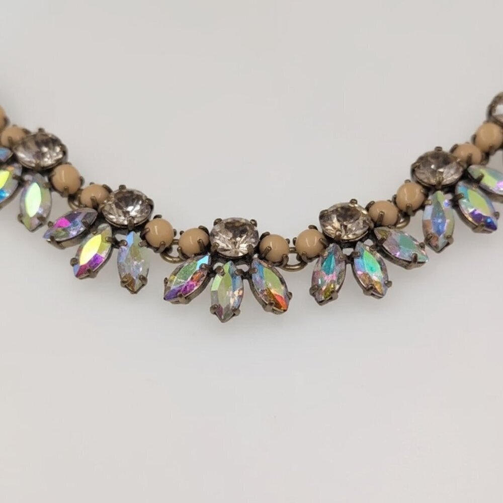 Aurora Borealis J.Crew Crystal Statement Collar Necklace - Picture 5 of 6